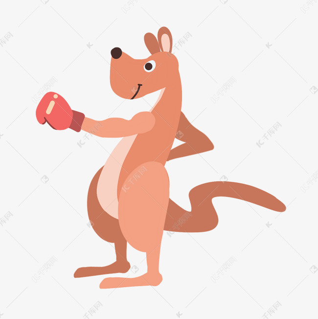 运动拳击袋鼠