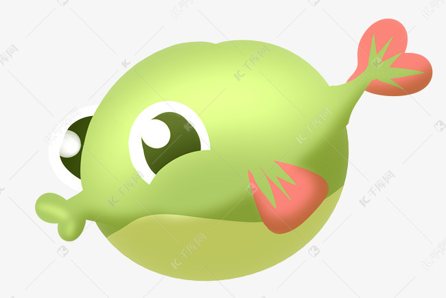 蓝色嘟嘴小鱼
