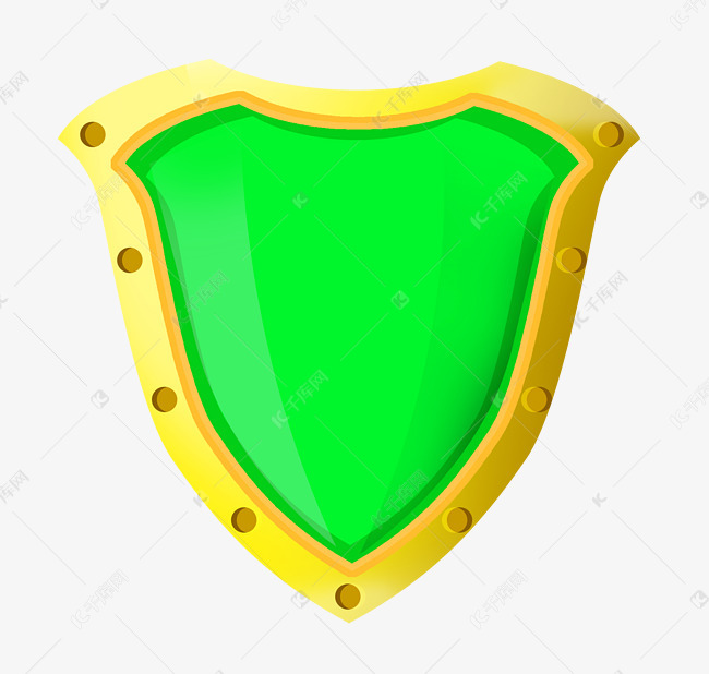绿色三角形盾牌