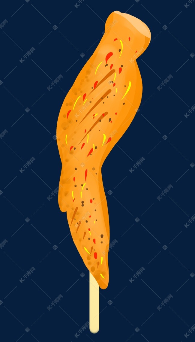 美味卡通烤鸡翅