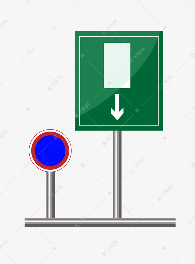 绿色方形指示牌