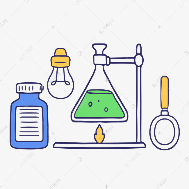 卡通风医疗科学实验仪器