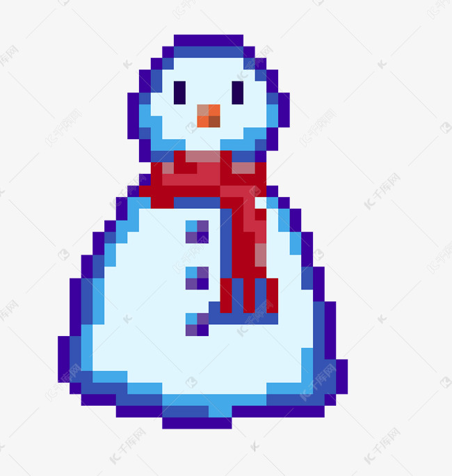 雪人像素画