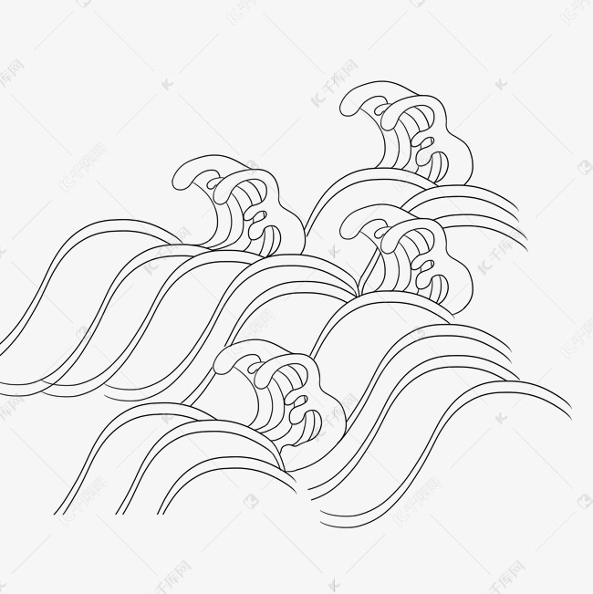 线性层叠山水