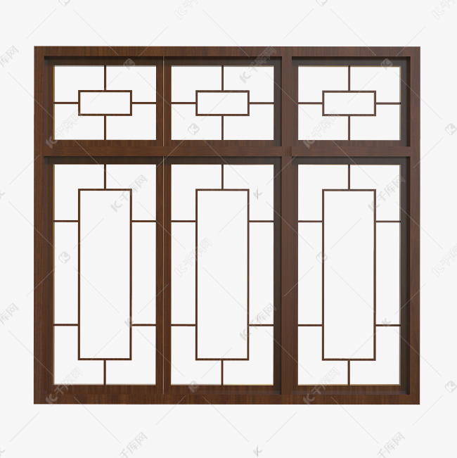 实木中式的窗户素材图片免费下载-千库网