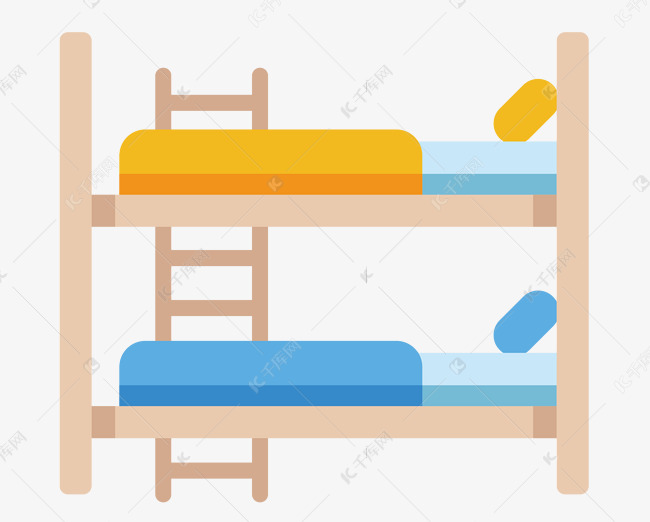 上下铺木质床素材图片免费下载 高清装饰图案psd 千库网 图片编号