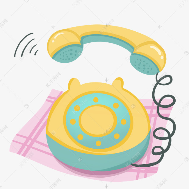 黄色座机电话