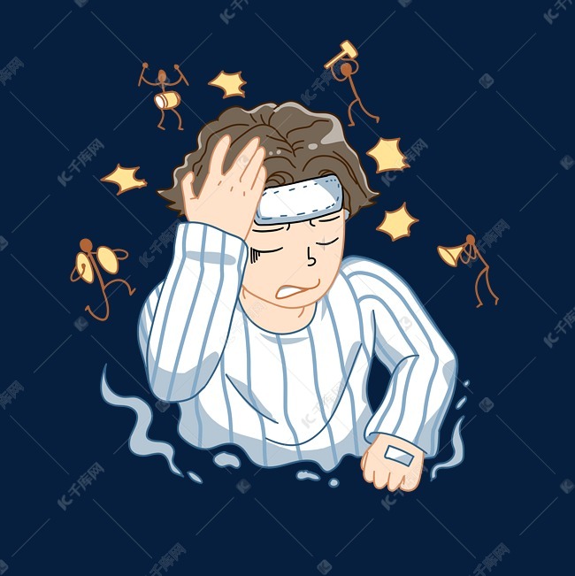 头疼感冒男孩