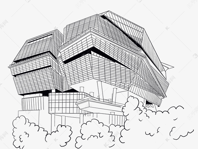 创意线描建筑