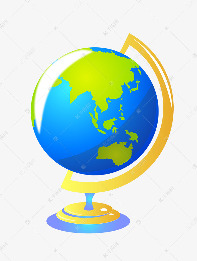 蓝色办公地球仪素材图片免费下载 高清装饰图案psd 千库网 图片编号