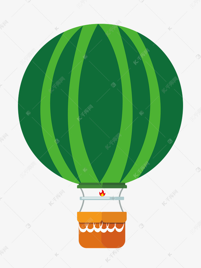 绿色圆形热气球