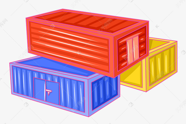 彩色集装箱货运