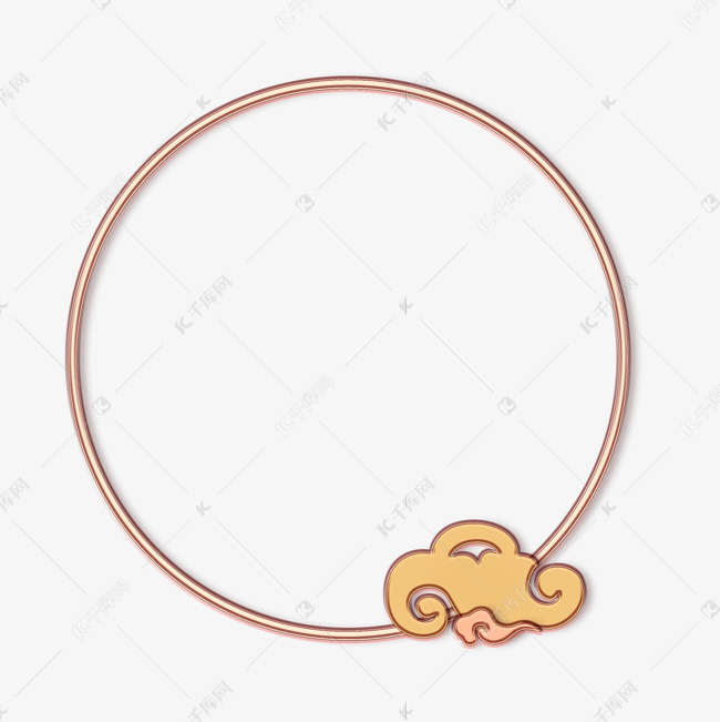 祥云金属边框文本框