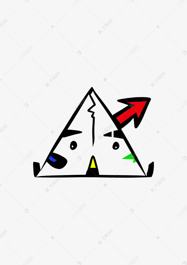 手绘涂鸦几何可爱拟人形象装饰免