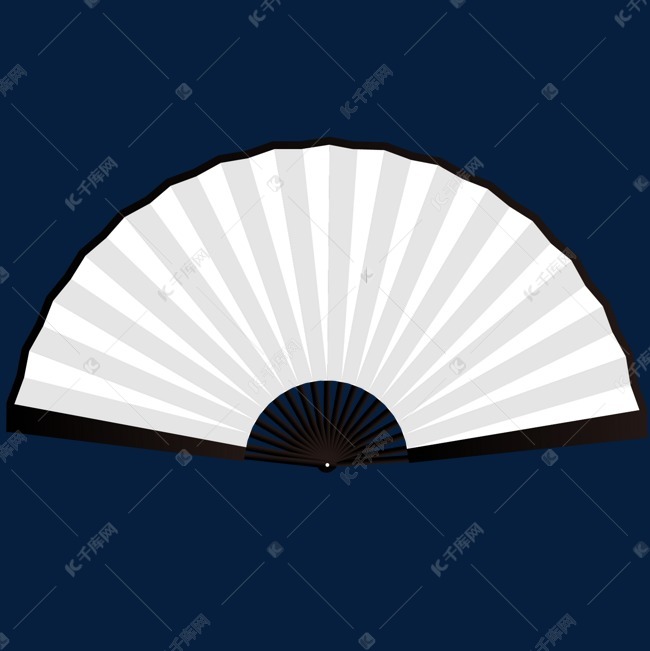 中国风矢量折扇扁平风格折扇