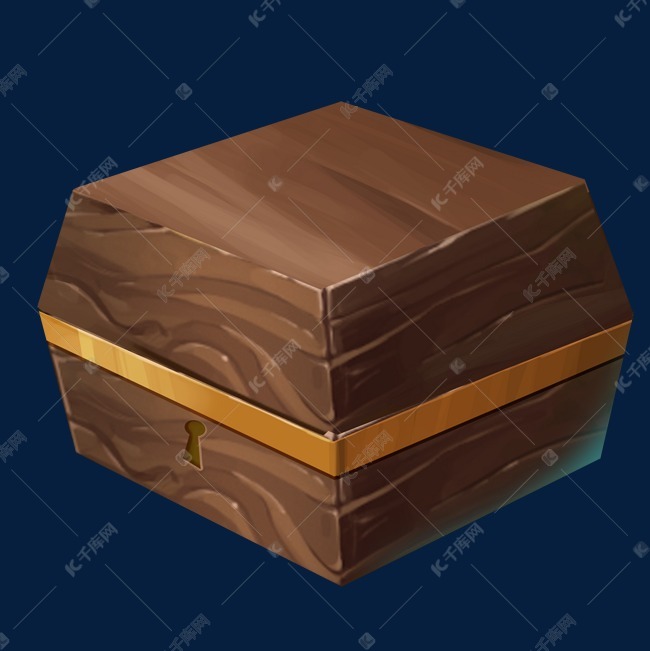 原画游戏木头宝箱