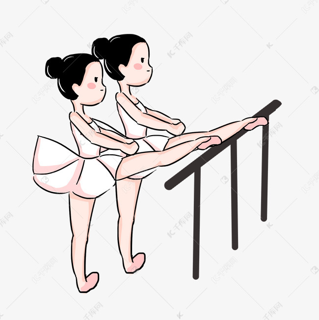 教育培训芭蕾舞舞蹈班女孩压腿