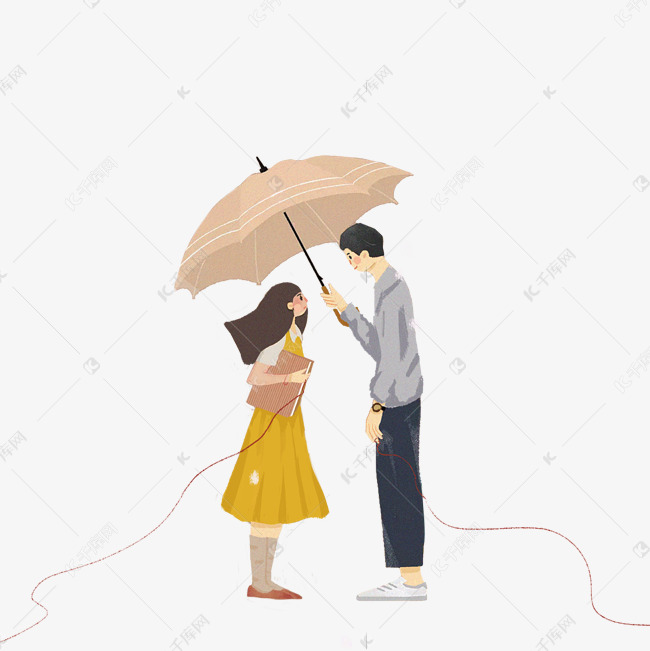 七夕节情侣红线素材