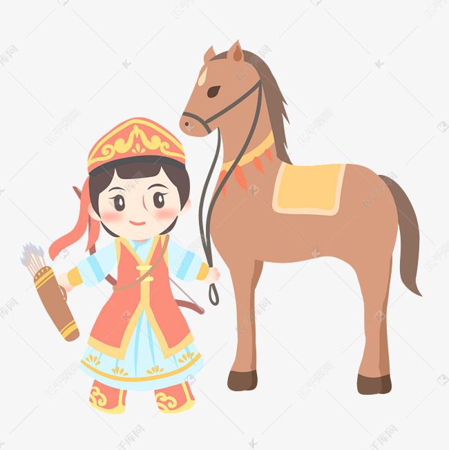 蒙古族赛马图片卡通图片