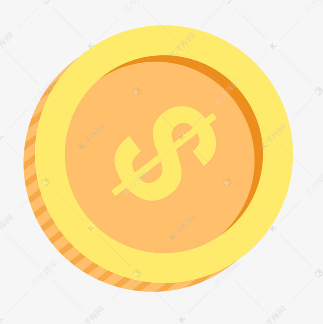 圆形的卡通金币