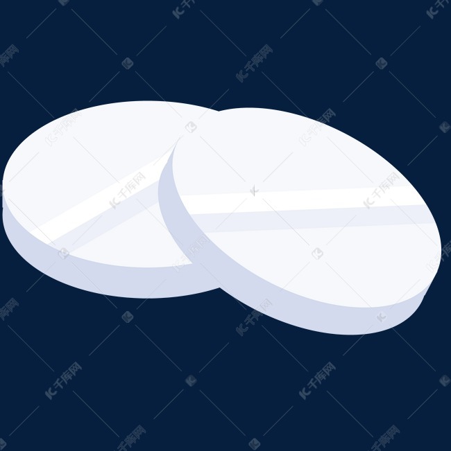 白色的卡通药片