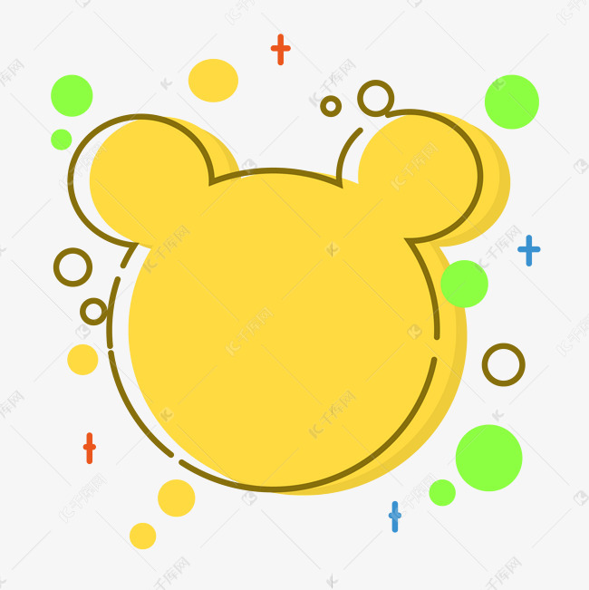 黄色米老鼠促销框