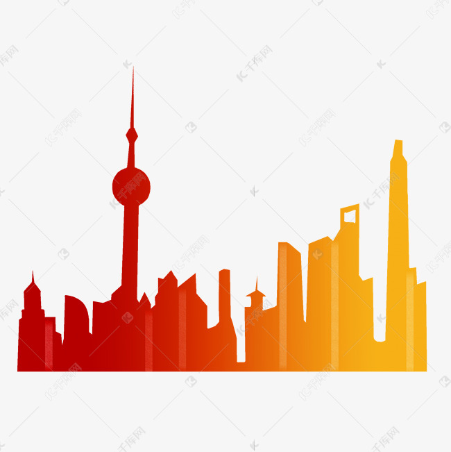 城市地标建筑剪影素材图片免费下载-千库网