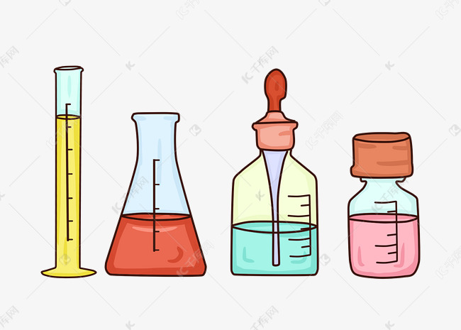 卡通量杯试管png免抠图
