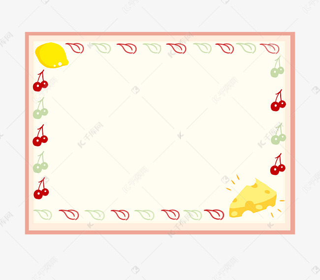 芝士和柠檬边框