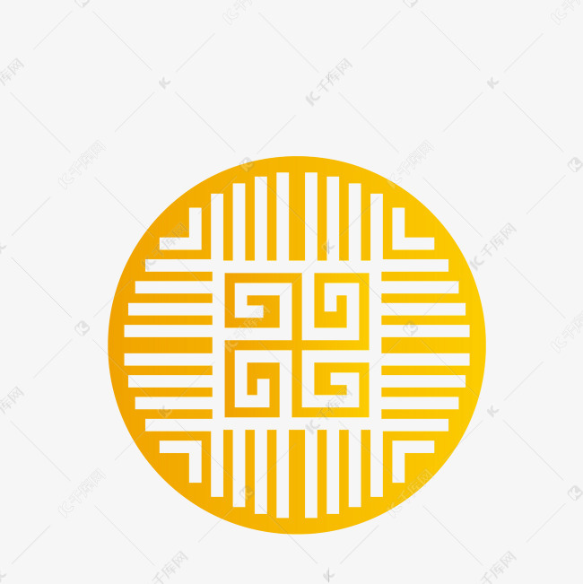 黄色仿古图案免抠图素材图片免费下载-千库网