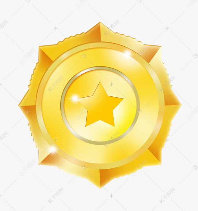 黄色五角星徽章