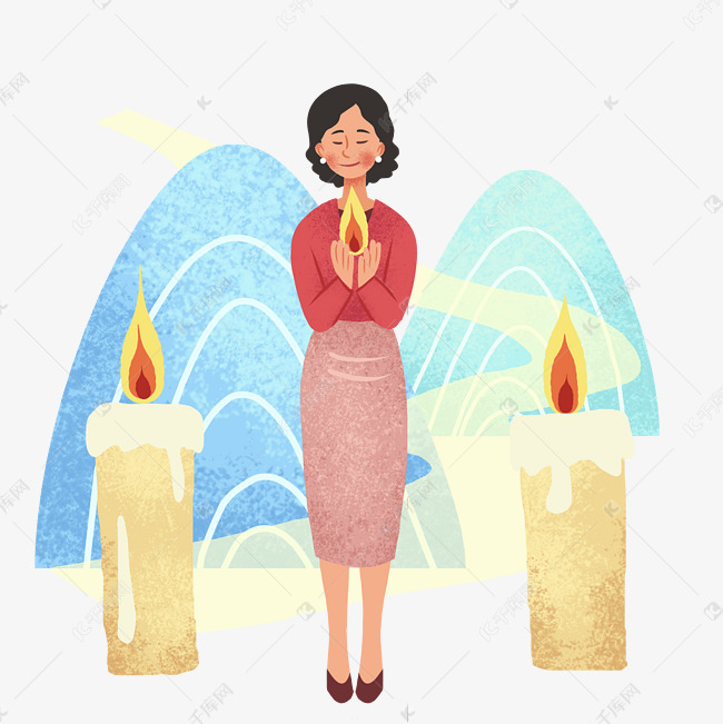 教师节老师和蜡烛