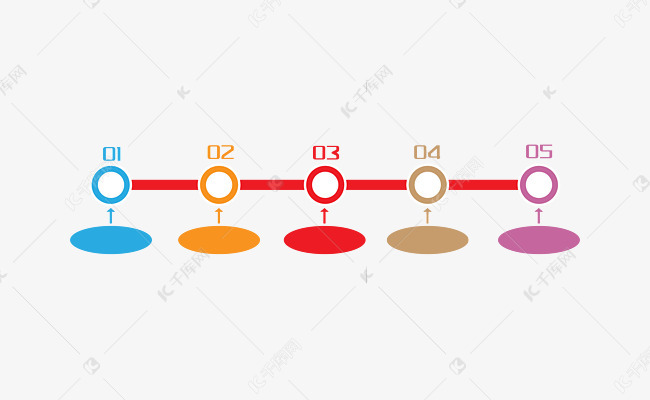 彩色圆形流程图素材图片免费下载-千库网