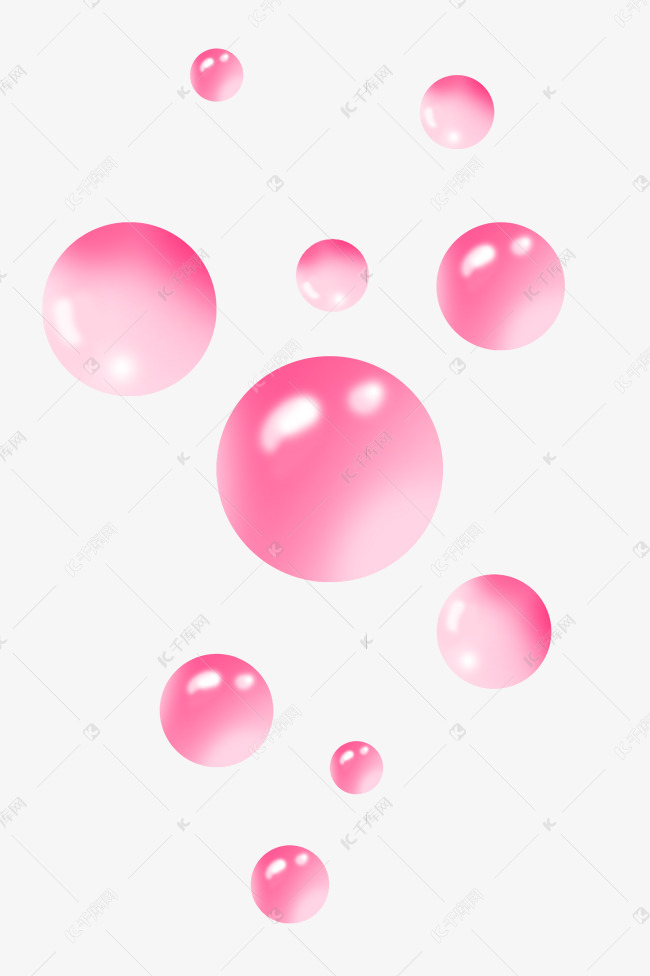 粉色渐变漂浮气泡