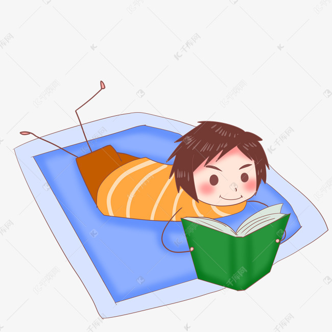 看书男孩火柴人