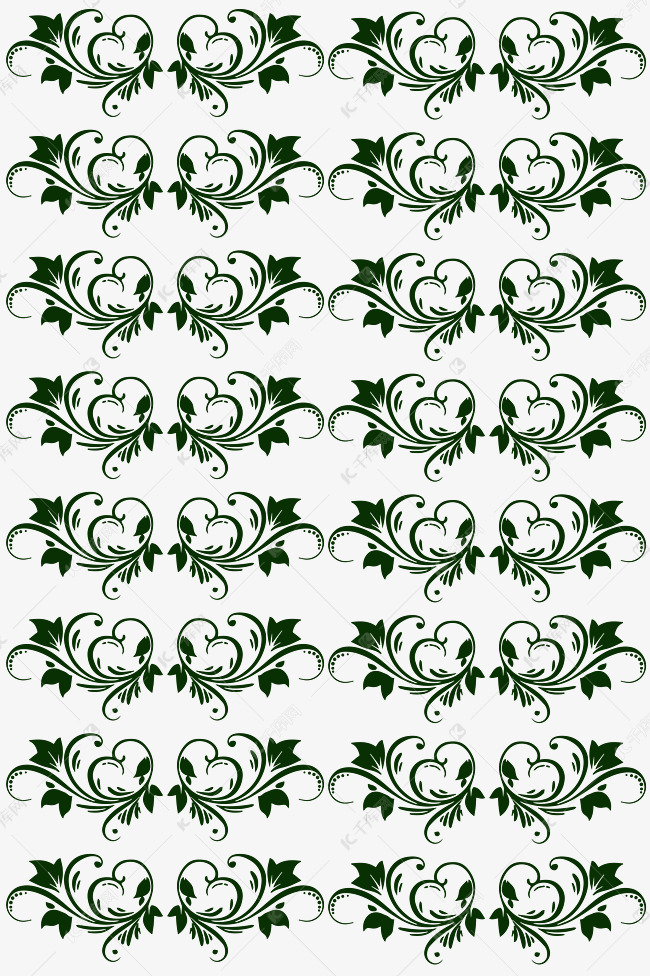 绿色花纹底纹装饰素材图片免费下载-千库网