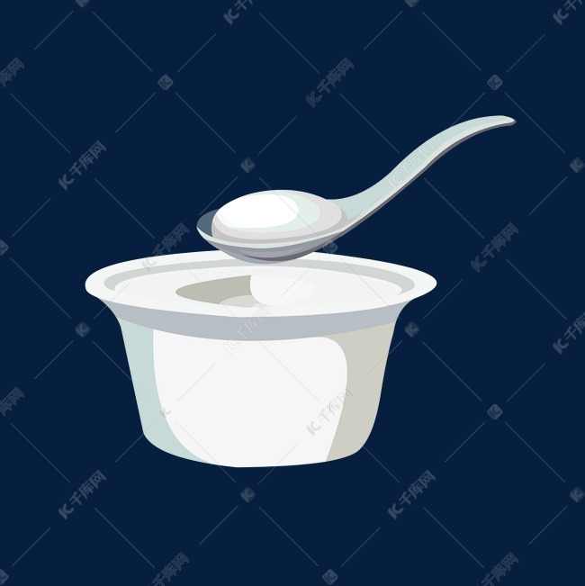 手绘美食老酸奶