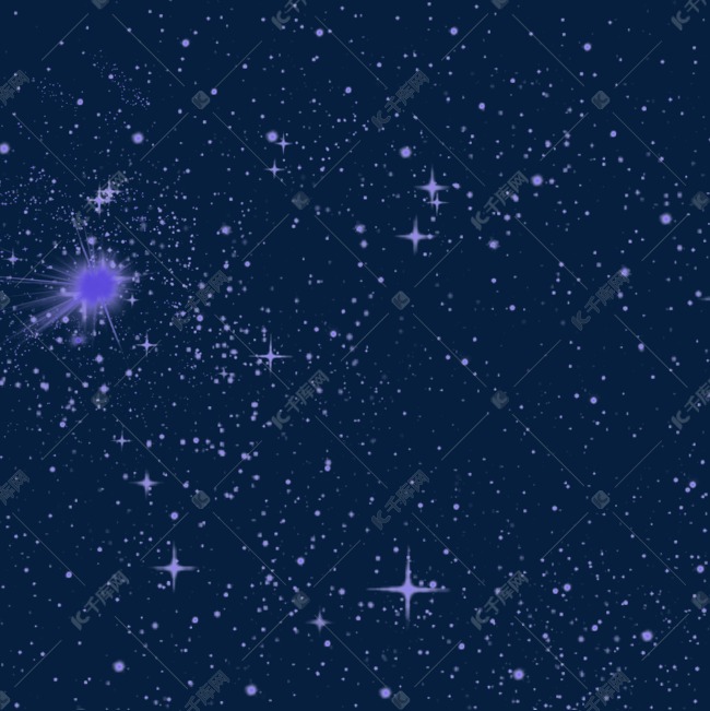 蓝色宇宙闪耀星空素材图片免费下载 高清效果元素psd 千库网 图片编号