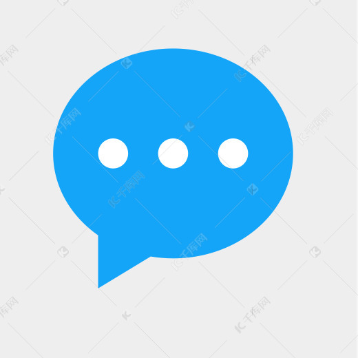 12发布,千库图片素材频道为蓝色聊天图标免抠图png图片提供免费下载