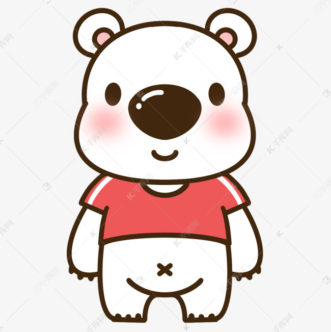 可爱动物卡通北极熊