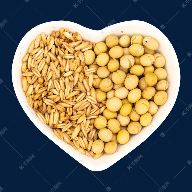 心形盘子黄豆