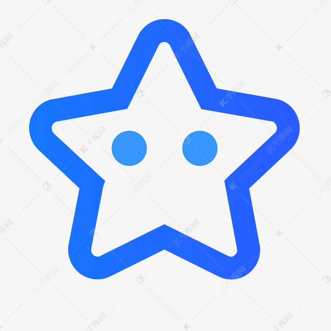 蓝色五角星图标