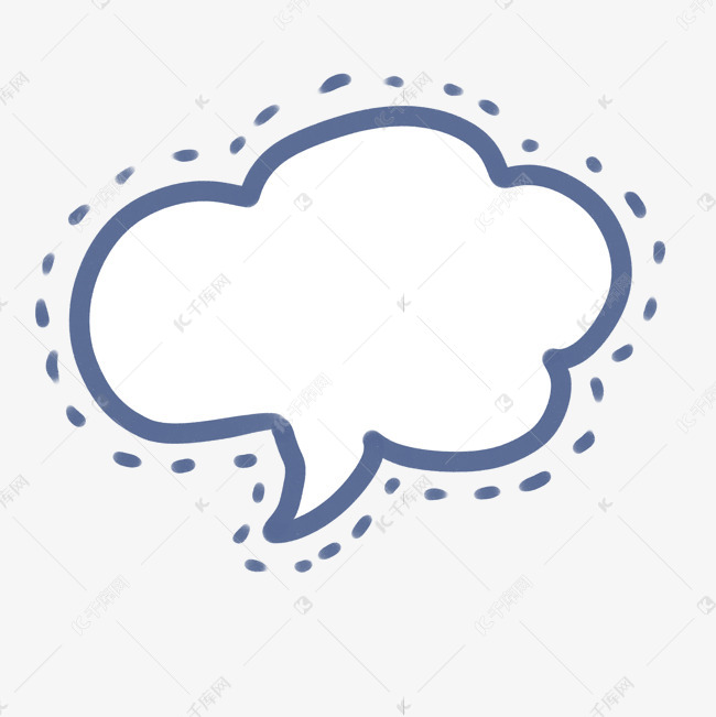 简约漫画对话框边框