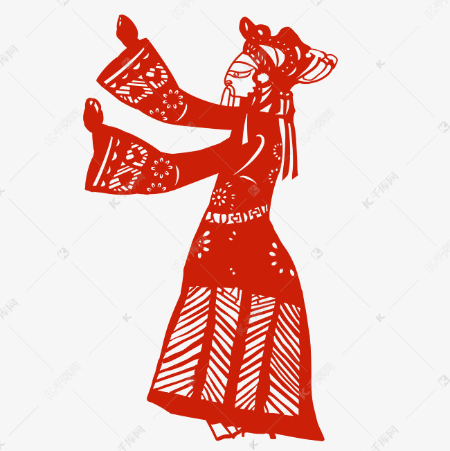 皮影戏剪纸人物