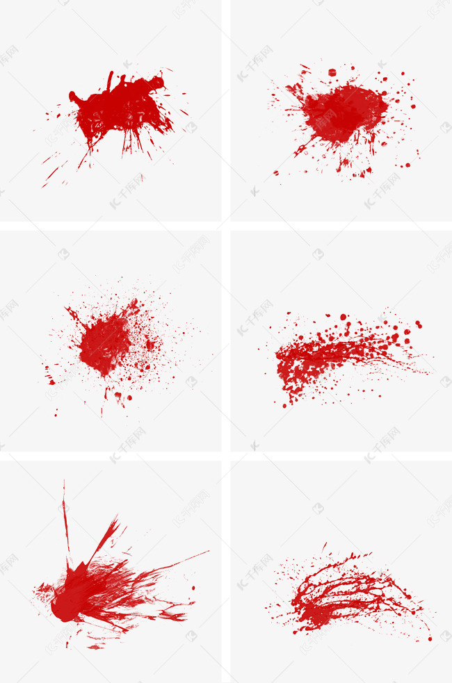 血液喷溅特效红色血溅射素材图片免费下载-千库网