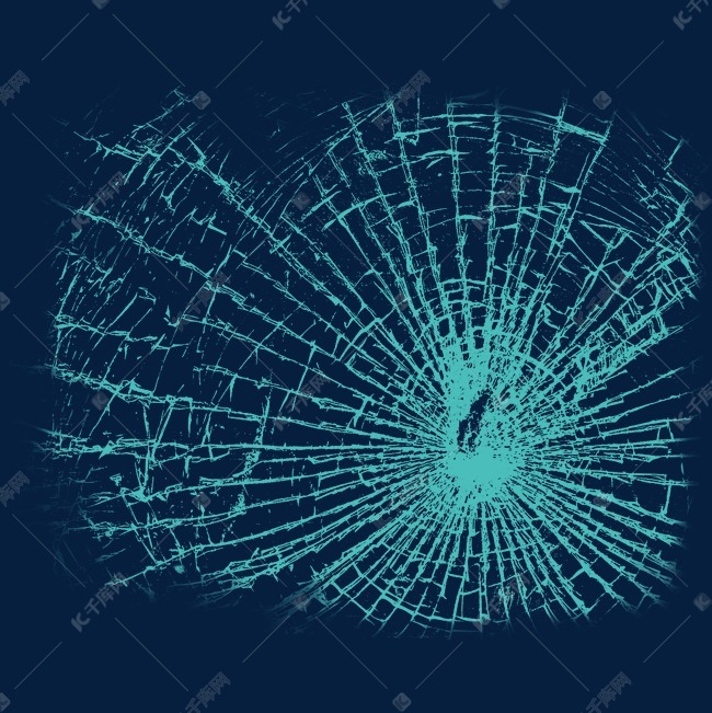 碎玻璃特效png免扣