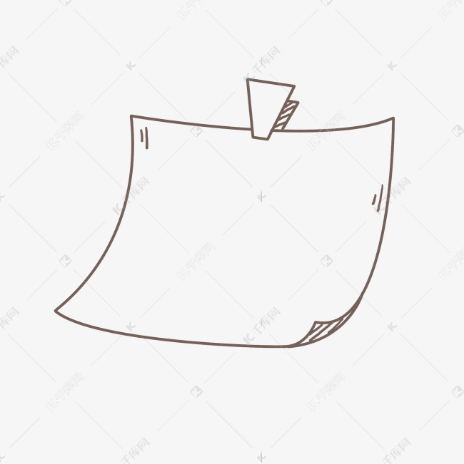 简约简笔画便签纸边框