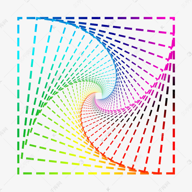 七彩断点不规则图形