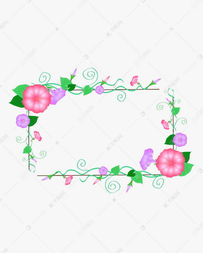 牵牛花边框