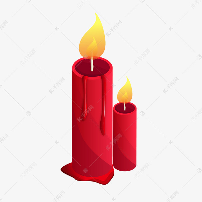 红色蜡烛符号图片